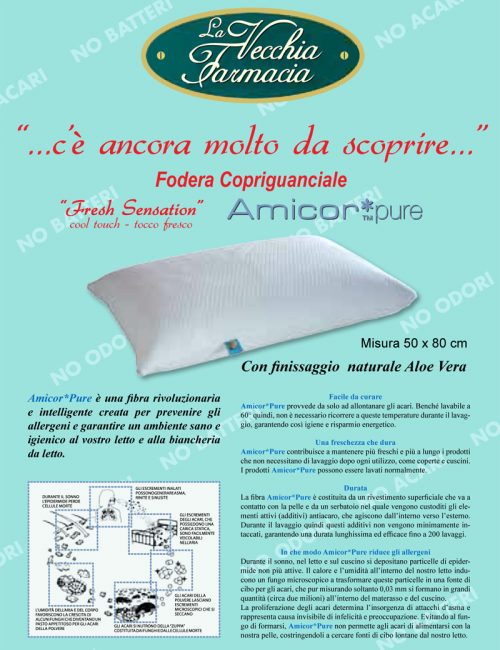 Copriguanciale fodera antiacaro Amicor - immagine 2