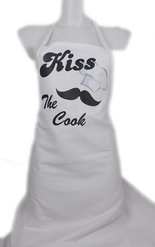 Grembiule da cucina Kiss the cook Baffi