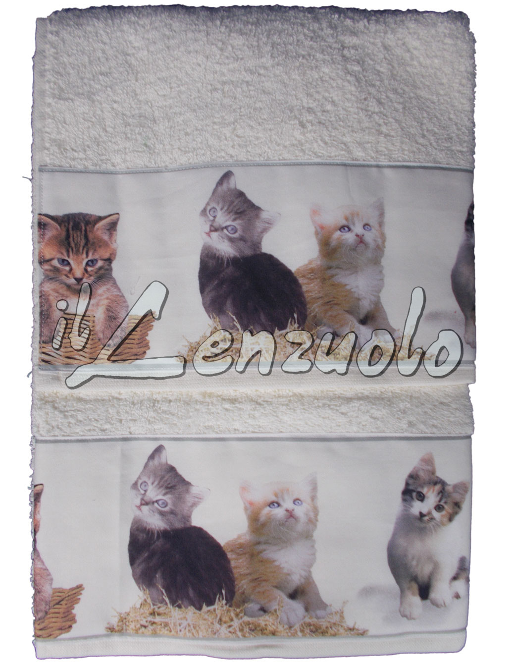 Set 2 Asciugamani Da Cucina Con Stampo Cane Cucciolo - 45x71,9 Cm, 100% Poliestere Assorbente, Lavabili, Con Anello