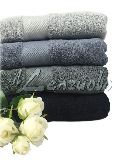 Asciugamani spugna set 1+1 Gabel Mille sfumature grigio