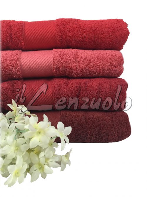 Asciugamani spugna set 1+1 Gabel Mille sfumature rosso
