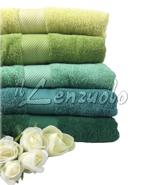 Asciugamani spugna set 1+1 Gabel Mille sfumature verde