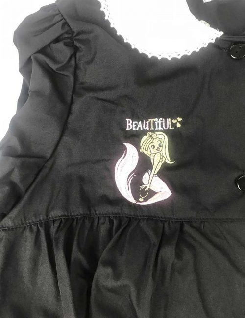 Grembiule scuola elementare PRIMO DELLA CLASSE per bambina Nero - immagine 3