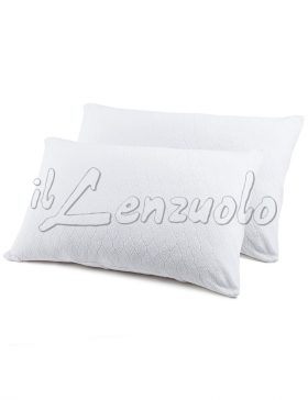 Coppia federe copriguanciale con zip in jersey cm 50x80