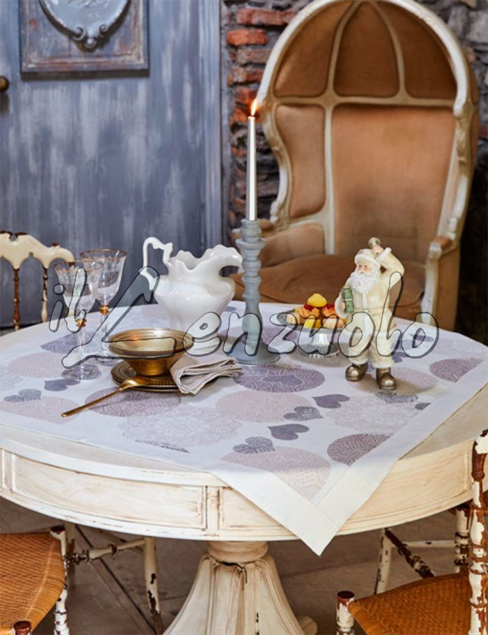 Centrotavola Natalizio Bianco.Centrotavola Natalizio In Lurex Stampato Sleight By Preziosa