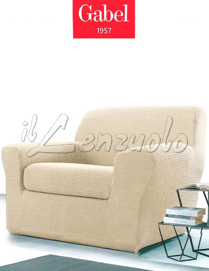 Zebra Textil BETINA Copridivano Elasticizzato Beige – 1 Posto (da 70 A 110 Cm) – Copripoltrona Con Orecchie, Morbido E Resistente