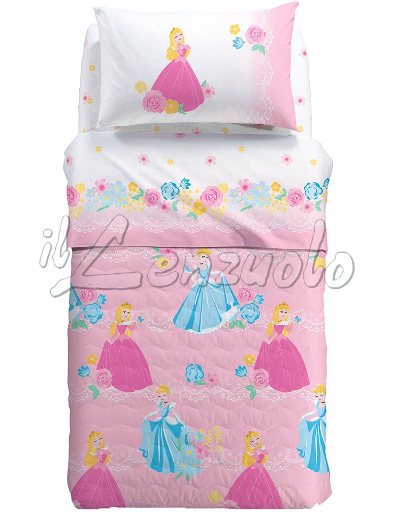 Copriletto Principesse Caleffi Singolo in Piquet Romantic Copriletto Estivo 