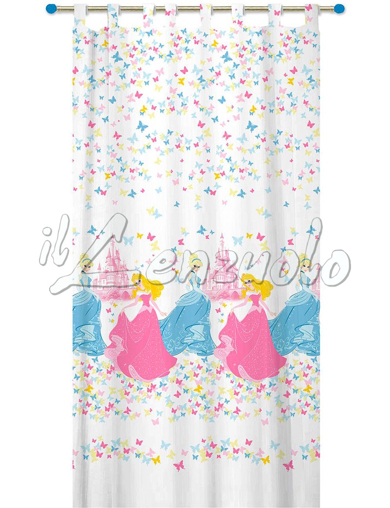 Tenda Disney Princess Per Cameretta Di Caleffi Cm 150x300