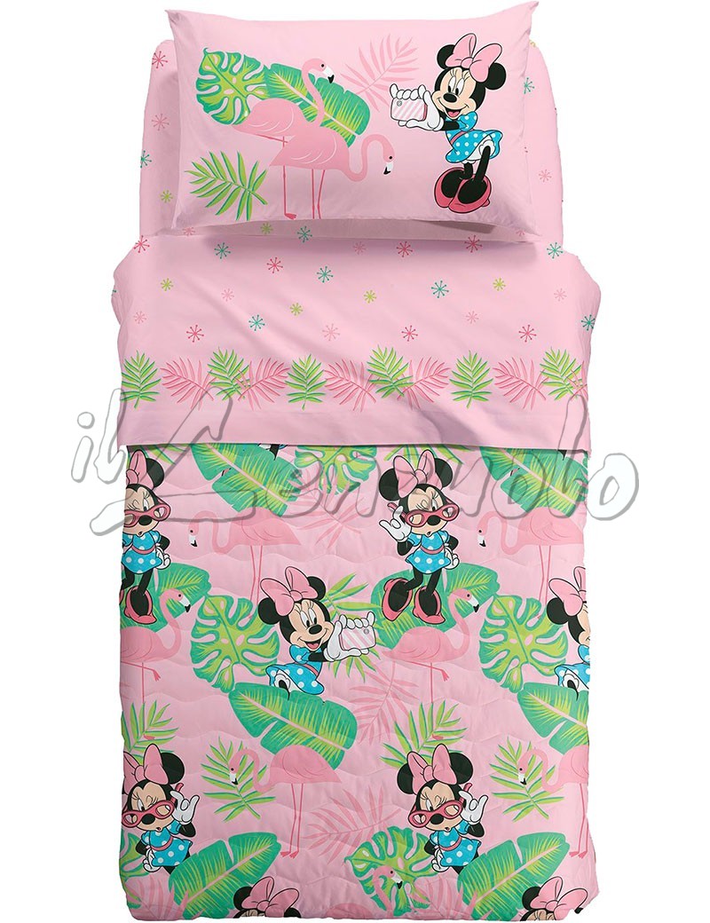 Copriletto Trapuntato Disney Caleffi Minnie Ciao-Singolo Copriletto Trapuntato Disney Caleffi Minnie Ciao-Singolo