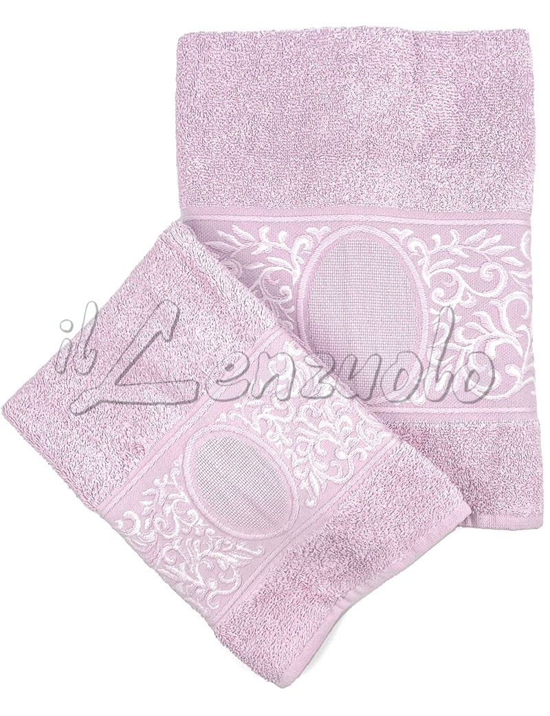 Set Asciugamani Da Cucina Con Cuori Rosa, 71x45 Cm, In Poliestere, Altamente Assorbenti, Con Nastro Per Appendere