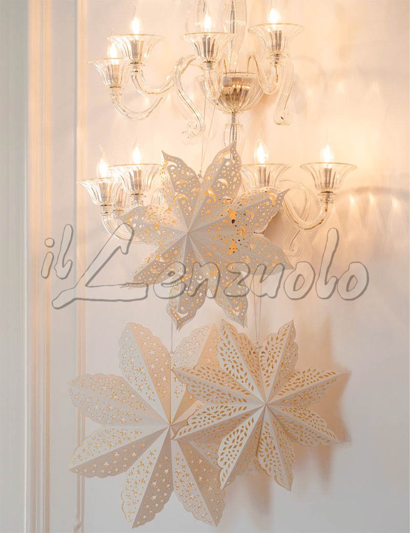 50 Decorazioni Natalizie.Decorazione Natalizia In Carta Fiocco Di Neve Cm 50 By Preziosa