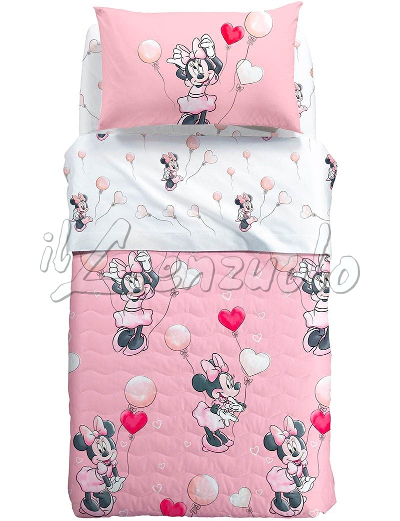 Copriletto Trapuntato Disney Caleffi Minnie Ciao-Singolo Copriletto Trapuntato Disney Caleffi Minnie Ciao-Singolo