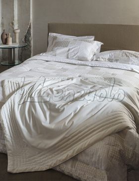 Trapunta matrimoniale Fazzini in raso di cotone CRISTALLI