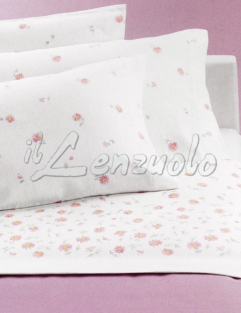 Lenzuola in flanella per letto matrimoniale Made in Italy