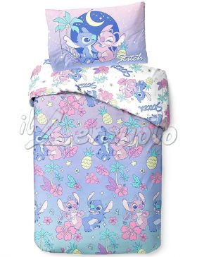 Jerry Fabrics Set Biancheria Letto Frozen 100% Cotone Per Bambini, Copripiumino 140x200 Cm E Federa, Viola