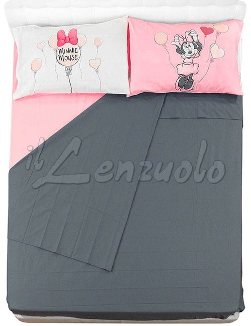 lenzuola-matrimoniali-disney-minnie-love-rosa-grigio-caleffi