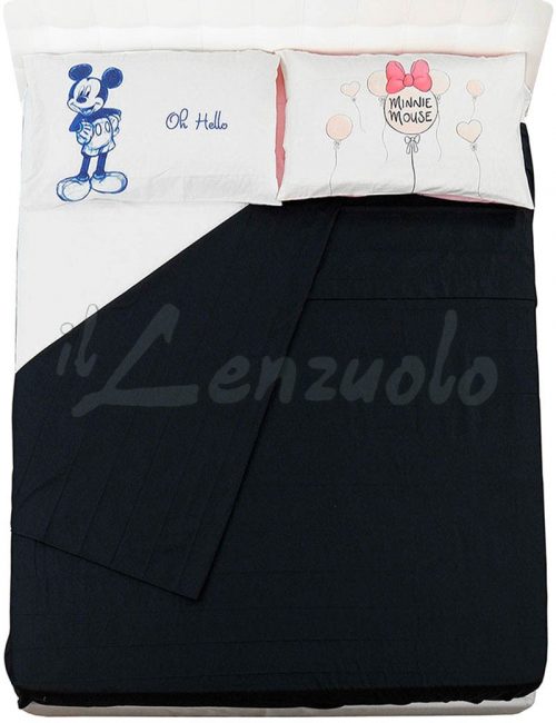 lenzuola-matrimoniali-disney-minnie-&-mickey-bianco-nero-caleffi