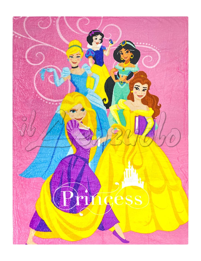 Coperta Plaid 120x140 cm Disney Princess 