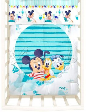 Trapunta LETTINO con paracolpi Caleffi Disney MICKEY & PLUTO