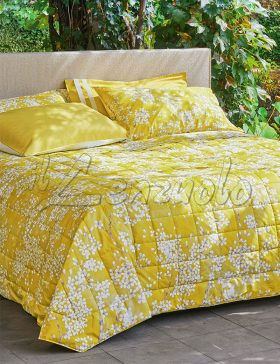 copriletto-matrimoniale-fazzini-kimono-giallo quilt trapuntato