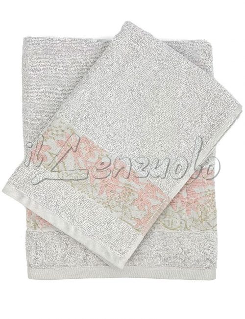 Asciugamani bagno jacquard set TOPAZIO Coppia 1+1