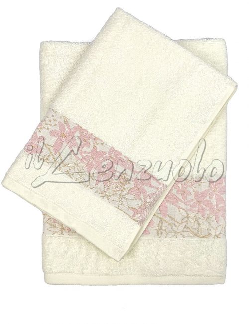 Asciugamani bagno jacquard set TOPAZIO Coppia 1+1