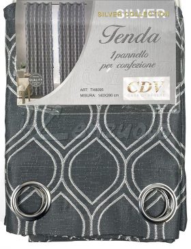 Tenda pannello jacquard MOTIVI con occhielli cm 140x280