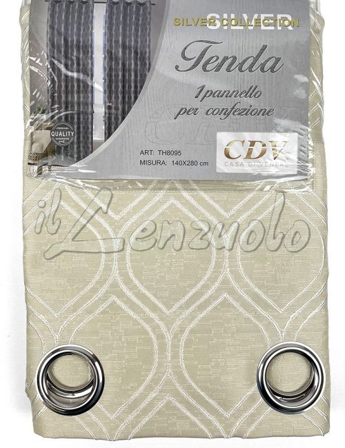 Tenda pannello jacquard MOTIVI con occhielli cm 140x280