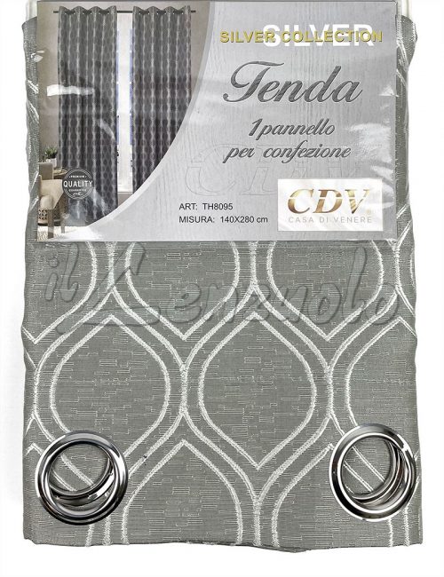 Tenda pannello jacquard MOTIVI con occhielli cm 140x280