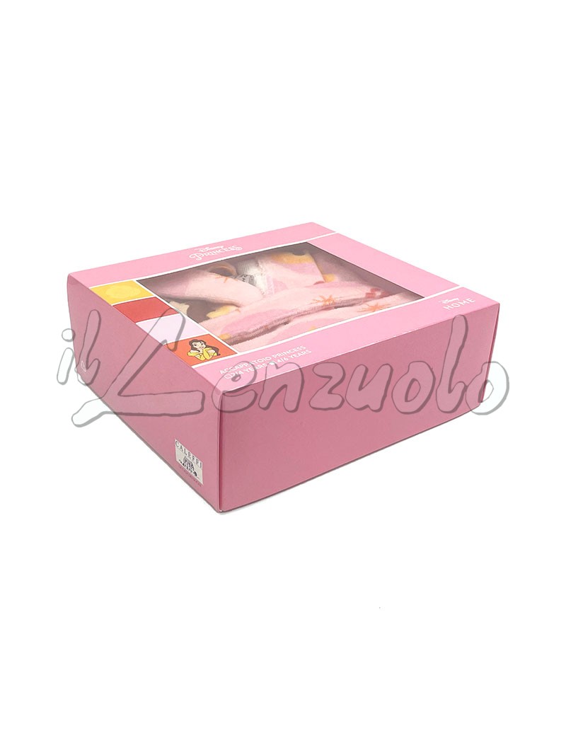 Accappatoio bambina con cappuccio Disney Principesse rosa