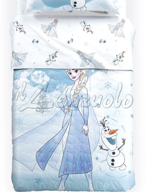 Copriletto singolo Disney FROZEN WINTER - trapuntino estivo