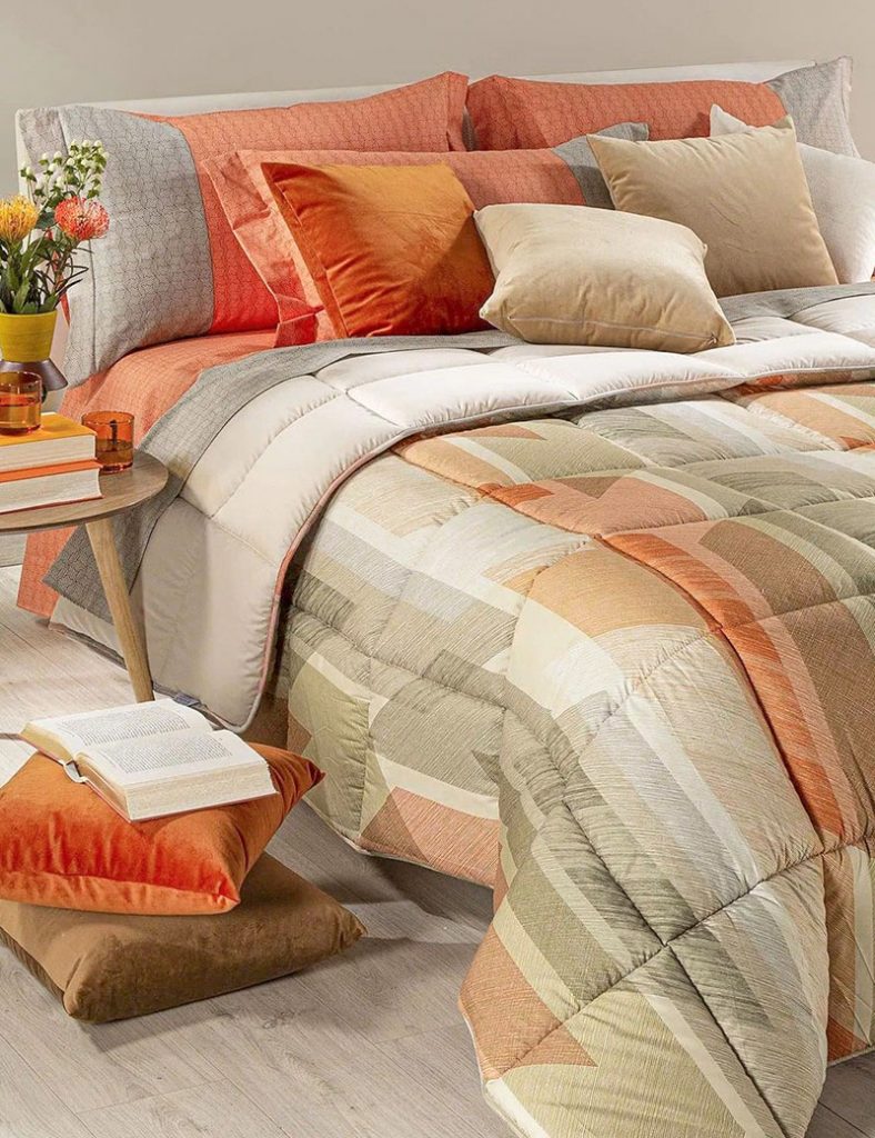 Gabel Trapunta Invernale Matrimoniale Isabel, Fantasia Floreale Giallo Indienne, Tessuto Sweet Touch Jacquard, Cotone