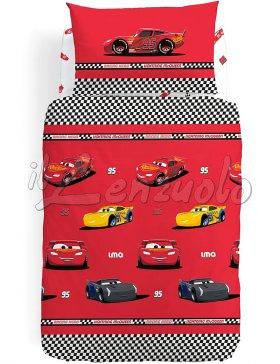 Cotton Rosso Herding Disney Cars Set di Biancheria da Letto 70 x 90 cm/ 140 x 200 cm 