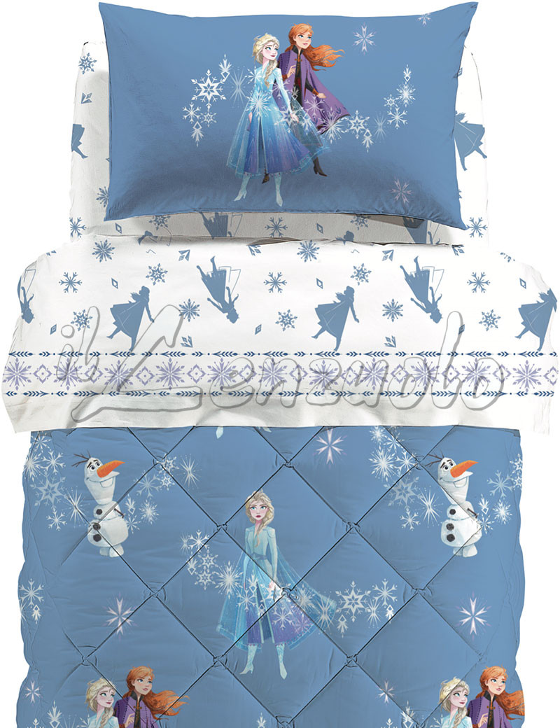 Caleffi Completo Lenzuola Frozen Natura Letto 1 Piazza E Mezza Disney 