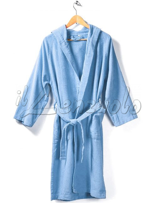 Accappatoio microspugna Caleffi - Modello unisex con cappuccio - immagine 2
