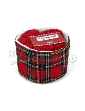 Lavette TARTAN set 6 pezzi con cestino