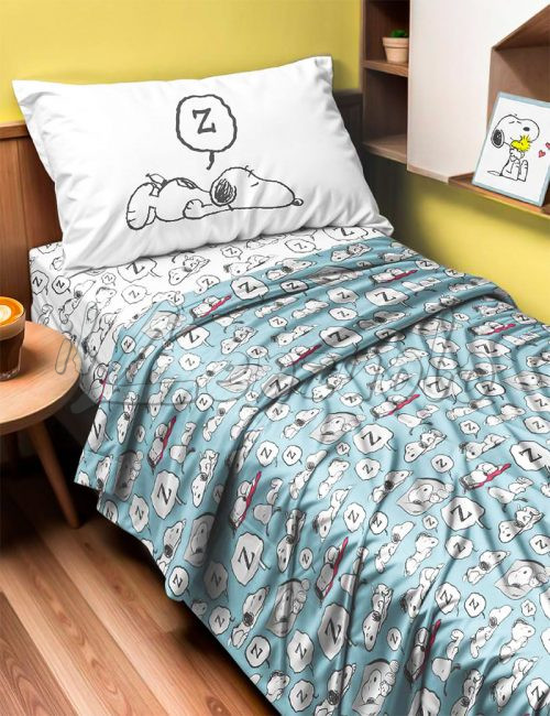 lenzuola-copriletto-matrimoniali-snoopy-zzz