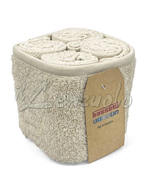 Lavette in spugna set 4 pezzi con cestino POP CORN