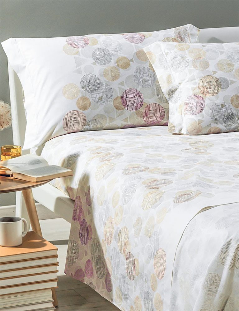 Copriletto Lenzuola Caleffi Lost Horizon - Cotone 100%, Matrimoniale, Design Sogni Di Viaggio