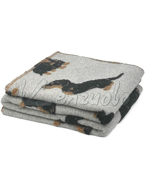 Plaid coperta in lana cotta cm 150x170 BASSOTTO