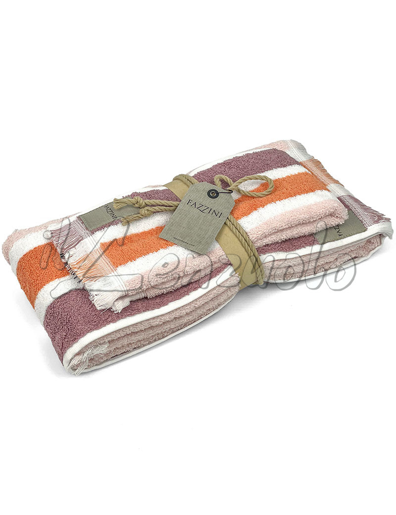 Kaufman Cabana – Set Di 12 Asciugamani In Spugna 100% Cotone – 76x152 Cm, 6 Colori Assortiti (Viola, Blu, Turchese, Verde, Arancione, Rosa)