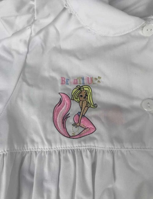 Grembiule scuola elementare PRIMO DELLA CLASSE per bambina bianco - immagine 3