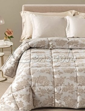 Trapunta matrimoniale Caleffi FLORET in raso jacquard