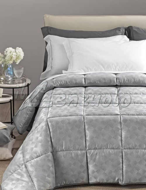Trapunta matrimoniale Caleffi TEXTURE in raso jacquard