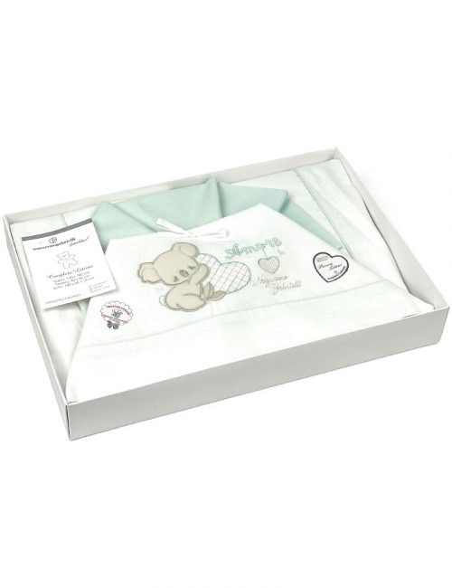 Lenzuola lettino KOALA Completo ricamato - immagine 4