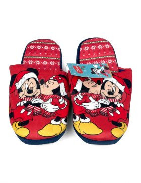 pantofole-natalizie-disney-adulto-minnie-mickey 41/42. 43/44 45/46. Variante unica; come mostrato nell'immagine. Confezionate in busta. Lavabili a mano.