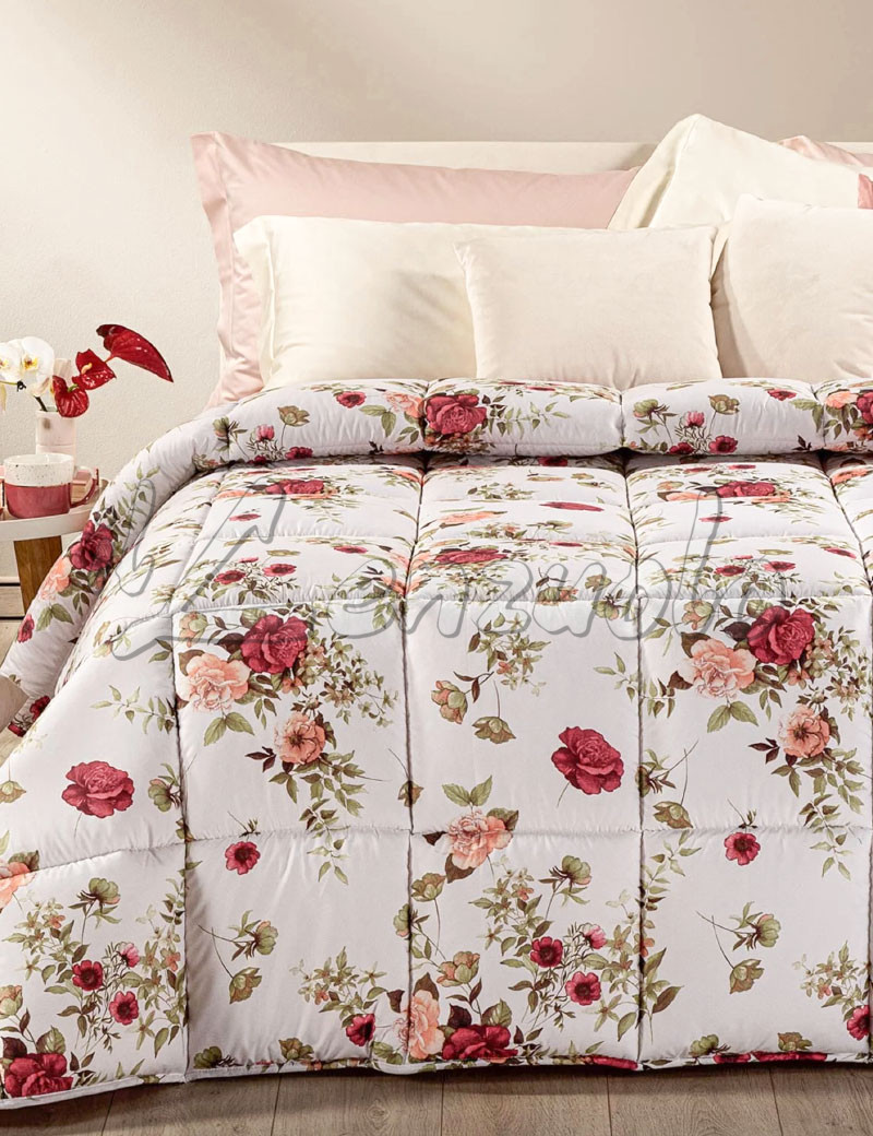 Trapunta matrimoniale Caleffi ROSITA in microfibra