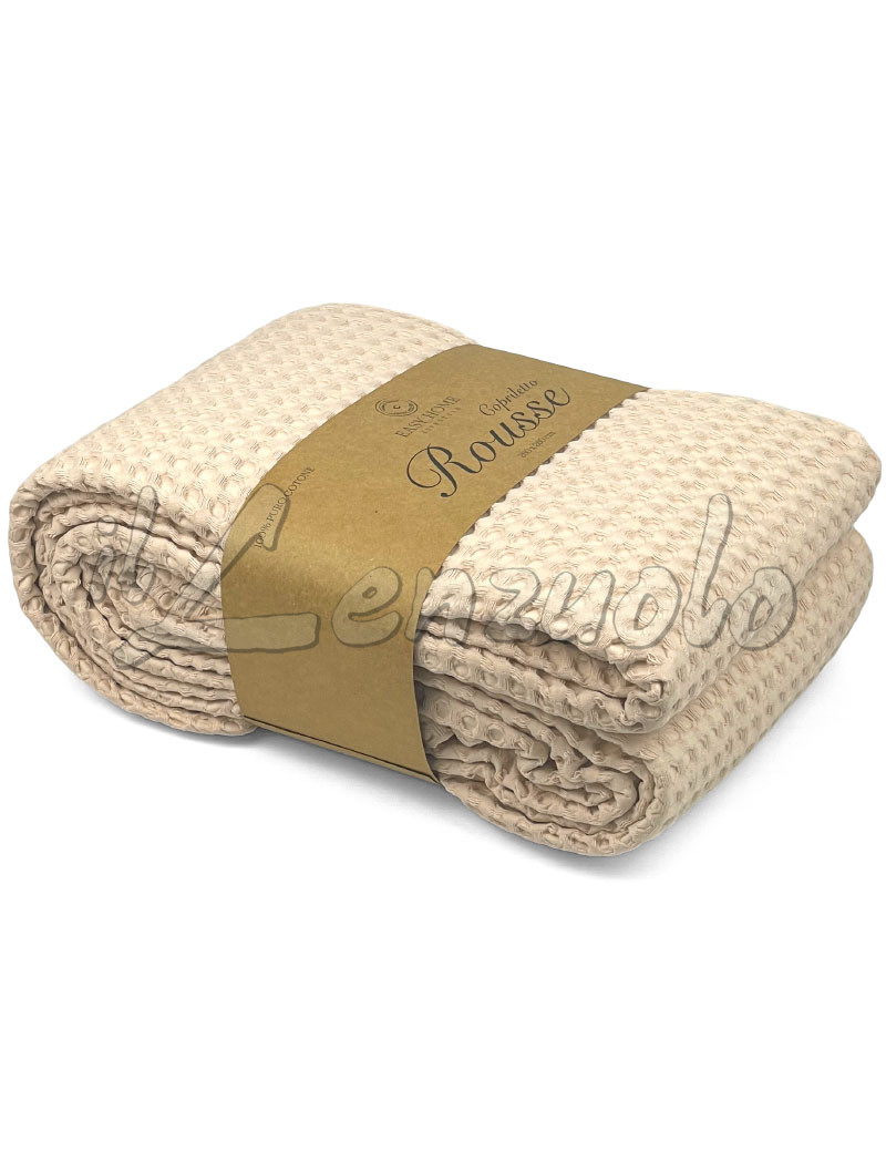 copriletto-matrimoniale-nido-d'ape-rousse-easy-home-conchiglia